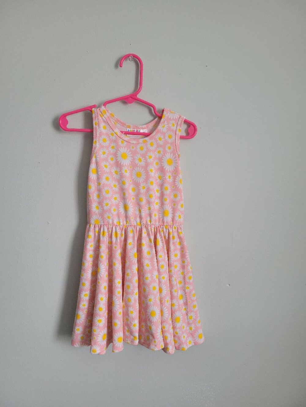 Dot Dot Smile Dress Girl's 2T Toddler Pink w/ Yellow Daisies Twirl Tank NWT